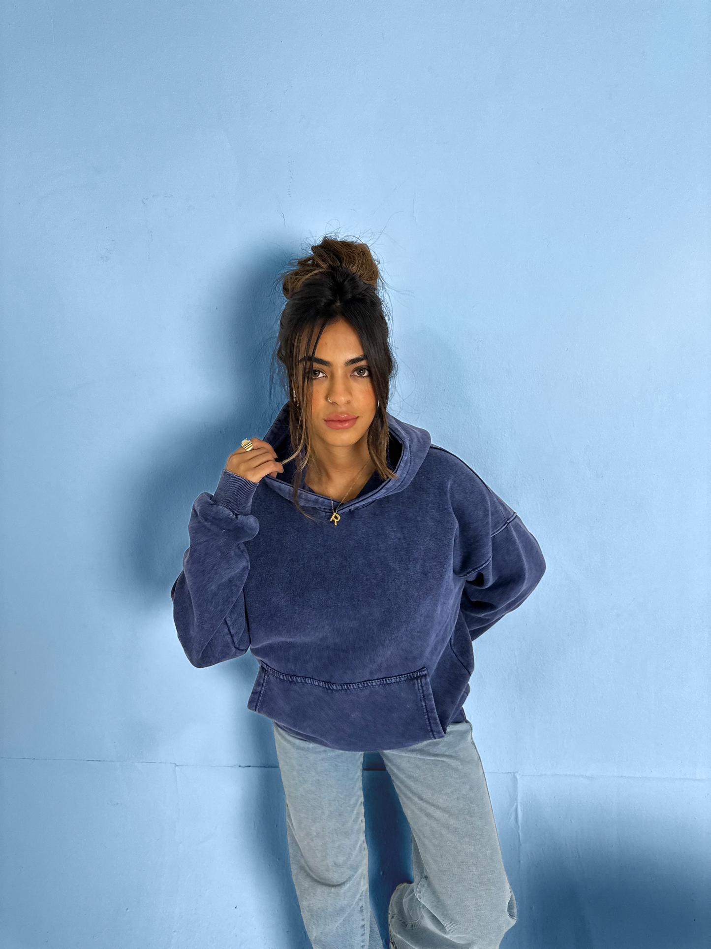 Electric Wave Washed Hoodie